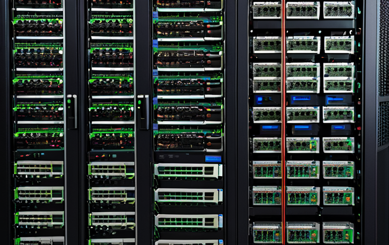 **A network diagram of a database cluster, showcasing data partitioning across multiple servers. Highlight efficient data flow, emphasizing speed and security.**