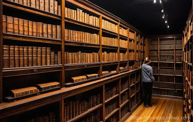 SQL 쿼리 최적화 실패 사례 분석 - **A metaphor for ignored or inadequate database indexes:**
"A vast, dimly lit, old-fashioned lib...